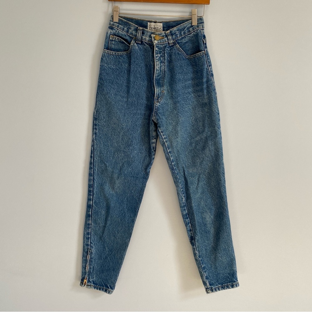 Vintage Venezia High Rise Mom Jeans w/ Ankle Zip - Size: 25